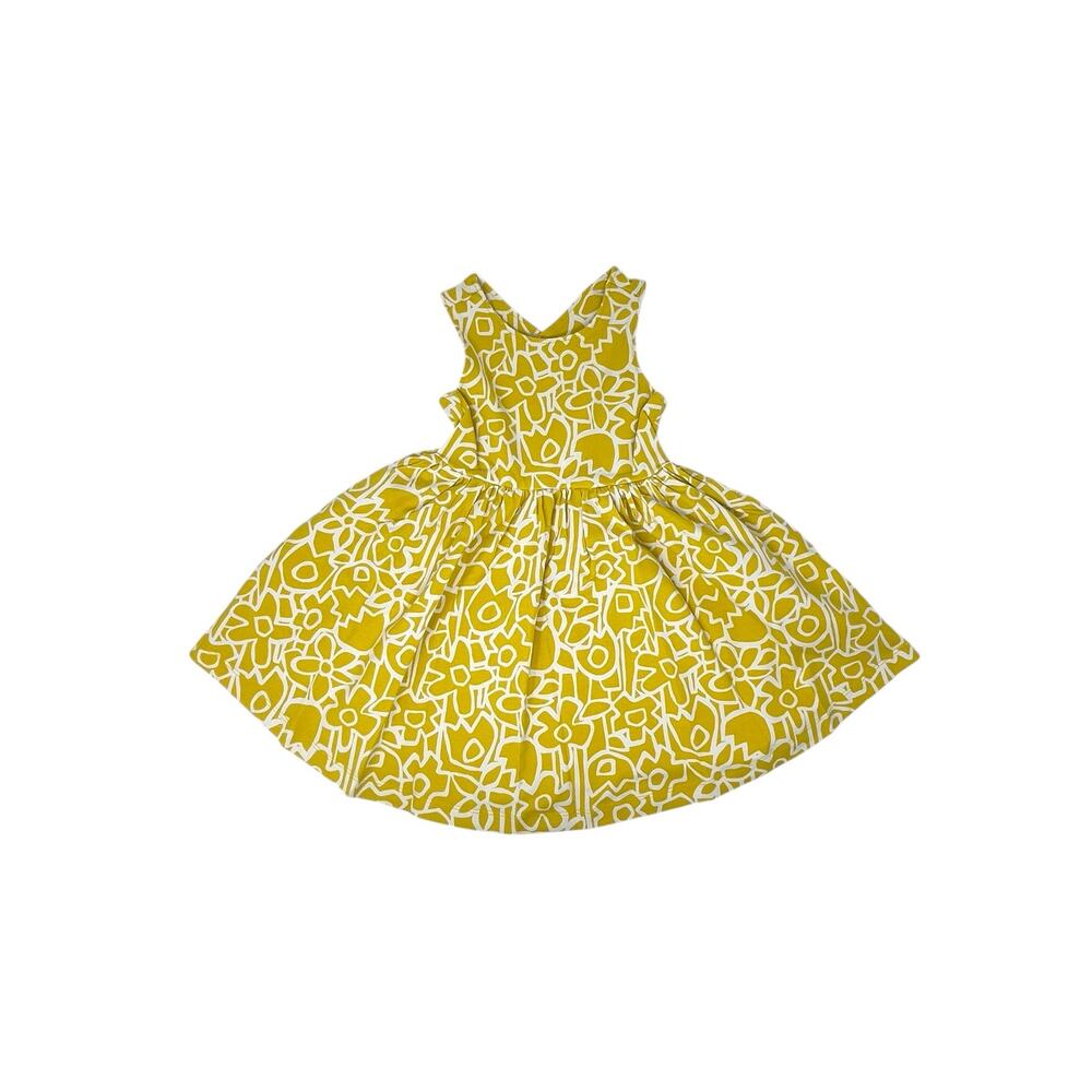 Hanna Andersson Skater Dress Crossback Full Bloom Yellow Size 3 NWT - Picture 6 of 6